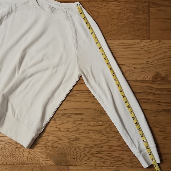 Athleta White Sundown Sweatshirt Size Medium Tall M|T - Picture 5 of 7
